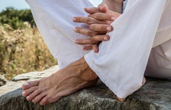 Aging feet on stone